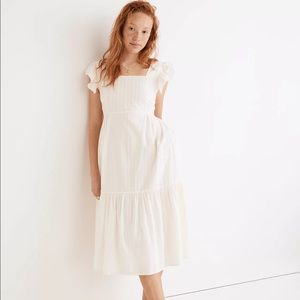 Madewell ruffle strap tiered dress size large